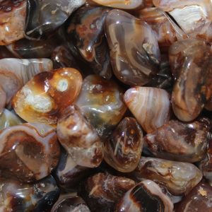 Chakra Stone Charm Fire Agate Reiki Healing Gift Tumbled Gemstone Medium Single
