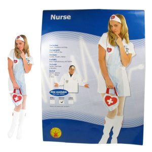 Nurse Costume Fancy Dress Womens Sexy Hospital Scrubs Medium 12-14