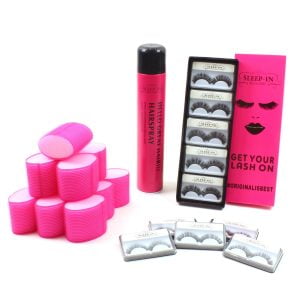 Sleep In Rollers Hair Roller Styling Gift Set Girls Night Out Foam Curlers Spray