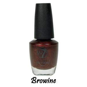 Nail Polish Varnish W7 Cosmnetics Enamel Beauty Pot 40 Brownie 15ml