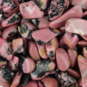 Chakra Stone Charm Rhodonite Reiki Healing Gift Tumbled Gemstone Small Single