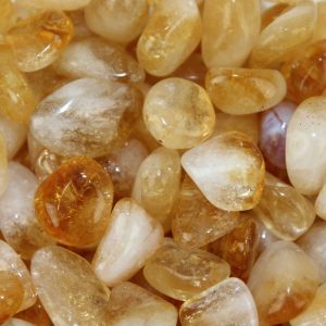 Chakra Stone Citrine Quartz Reiki Healing Gift Tumbled Gemstone Small Single