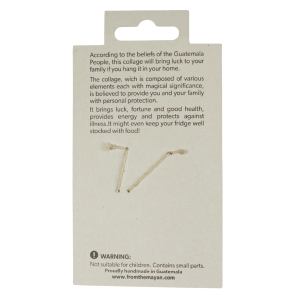 Mayan Traditional Guatemalan Worry Doll Protective Collage Lucky Bean Gift Set