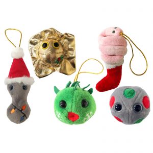 Giant Microbes Christmas Decorations Original Plush Toy Xmas Naughty Ornaments
