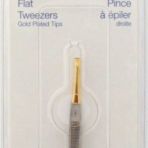 Manicare Eye Brow Tweezers Beauty Professional Gold Plated Steel Tip Tool